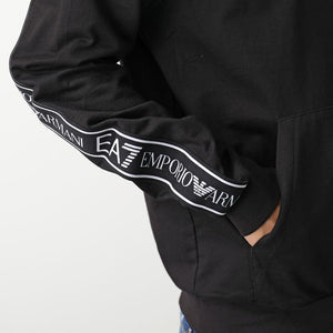 EA7,Black Logo Jumper With Hood