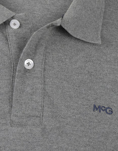 McGregor, Long Sleeves Pique Grey Polo Shirt