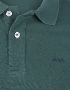McGregor, Long Sleeves Pique Green Polo Shirt