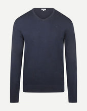Load image into Gallery viewer, McGregor,  V-Neck Cotton/Merino Navy Sweater
