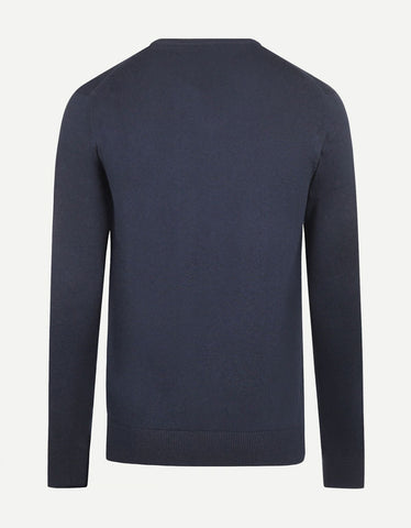 McGregor,  V-Neck Cotton/Merino Navy Sweater