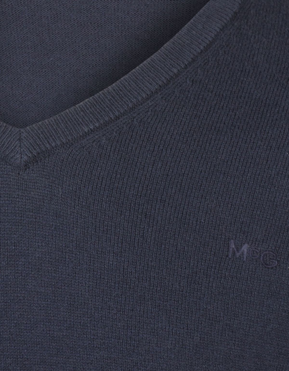 McGregor,  V-Neck Cotton/Merino Navy Sweater