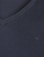 Load image into Gallery viewer, McGregor,  V-Neck Cotton/Merino Navy Sweater
