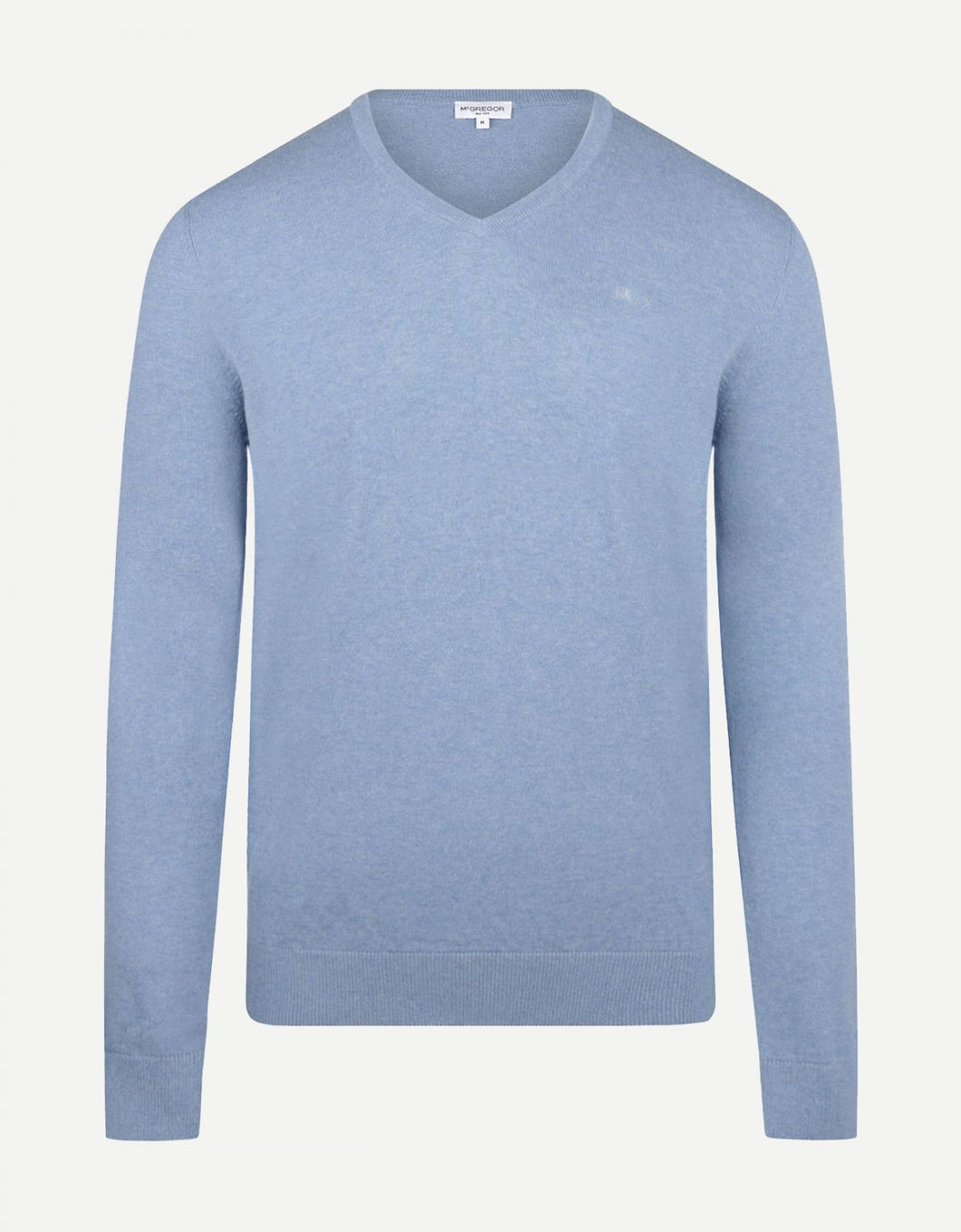 McGregor,  V-Neck Cotton/Merino Blue Sweater