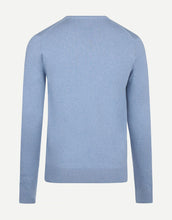 Load image into Gallery viewer, McGregor,  V-Neck Cotton/Merino Blue Sweater
