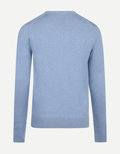 McGregor,  V-Neck Cotton/Merino Blue Sweater