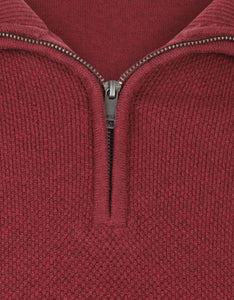 McGregor, Merino Blend  Half Zip Bordeau Sweater