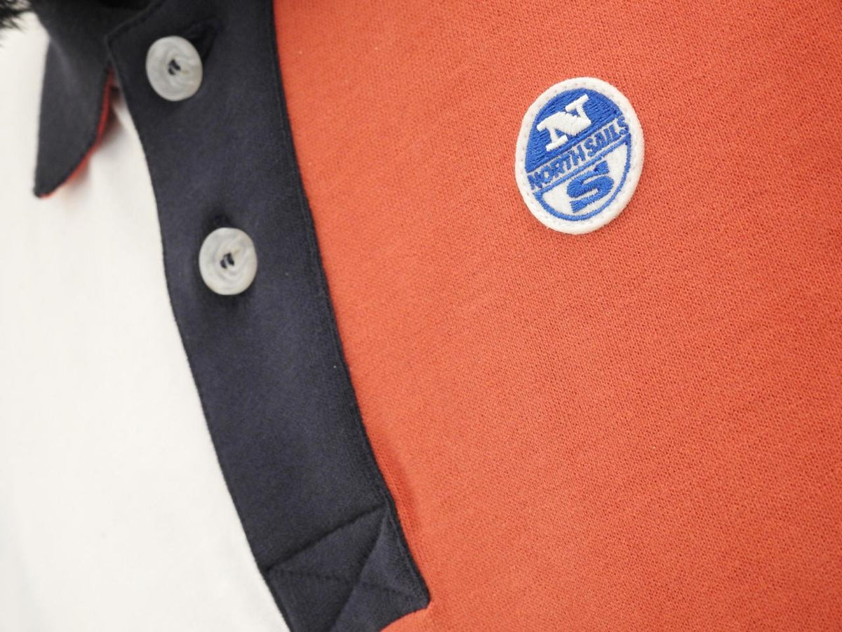 North Sails, Red Brushed Jersey Polo Shirt