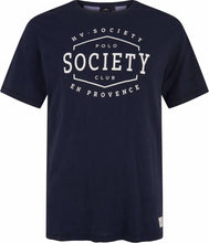 Load image into Gallery viewer, Hv Society, Navy  Logo Print T-Shirt

