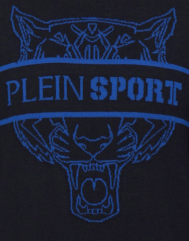 Plein Sport, Merino Stylish Sweater Navy Blue