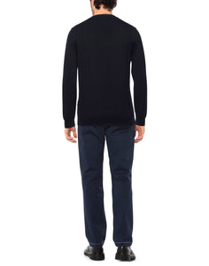 Plein Sport, Merino Stylish Sweater Navy Blue
