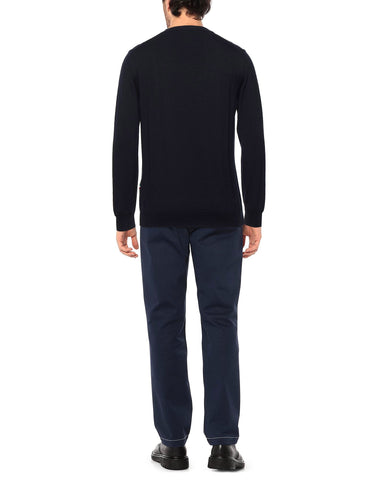 Plein Sport, Merino Stylish Sweater Navy Blue