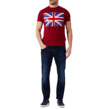 Load image into Gallery viewer, Aquascutum, Bordeaux T-Shirt With Union Jack Flag Logo
