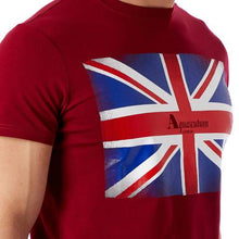 Load image into Gallery viewer, Aquascutum, Bordeaux T-Shirt With Union Jack Flag Logo
