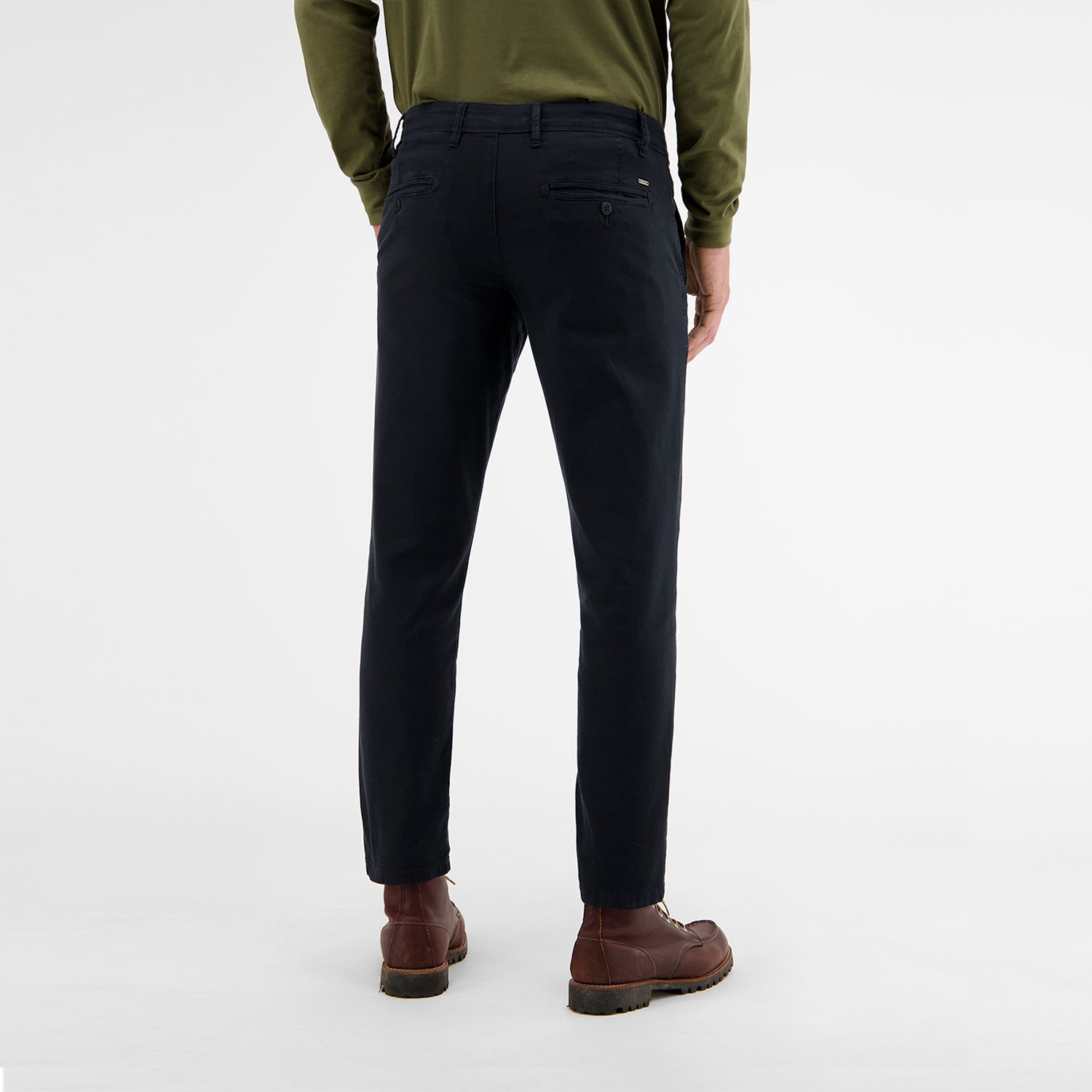 Lerros, Navy Micro structured Slim-Fitting Chinos