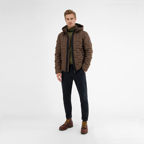 Lerros, Navy Micro structured Slim-Fitting Chinos