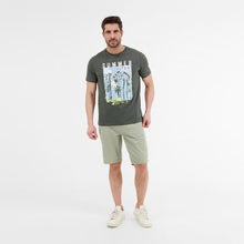 Load image into Gallery viewer, Lerros, Olive Classic T-shirt With Summery Print
