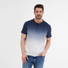 Load image into Gallery viewer, Lerros, Navy Serafino Shirt With Gradient
