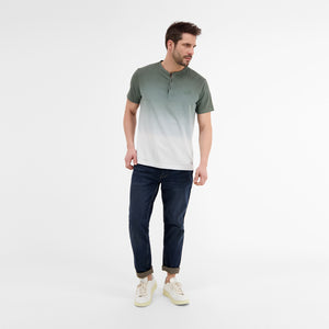 Lerros, Olive Serafino Shirt With Gradient