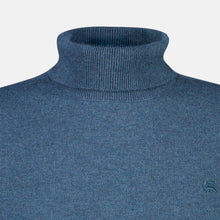 Load image into Gallery viewer, Lerros, Flat Knit Quality Blue Turtleneck Sweater
