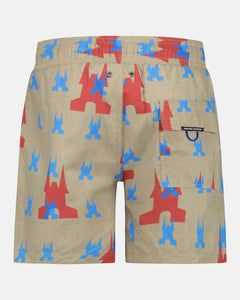 Gaastra, Dazzling Red And Blue Branding SwimShort