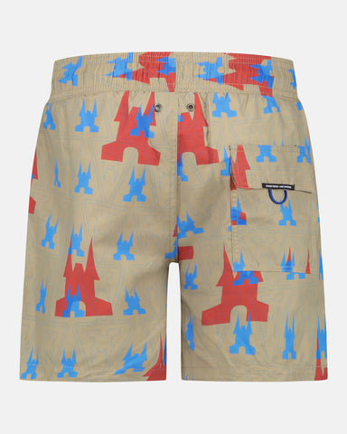 Gaastra, Dazzling Red And Blue Branding SwimShort