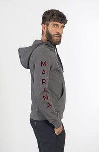 Marina Militare, Hooded Open Sweatshirt