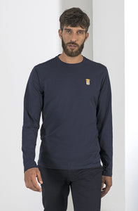 Marina Militare, Navy Basic Long Sleeve T-Shirt With Round Neck