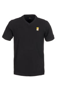 Marina Militare,Black Basic V-Neck T-Shirt