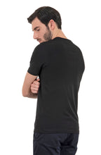 Load image into Gallery viewer, Marina Militare,Black Basic V-Neck T-Shirt
