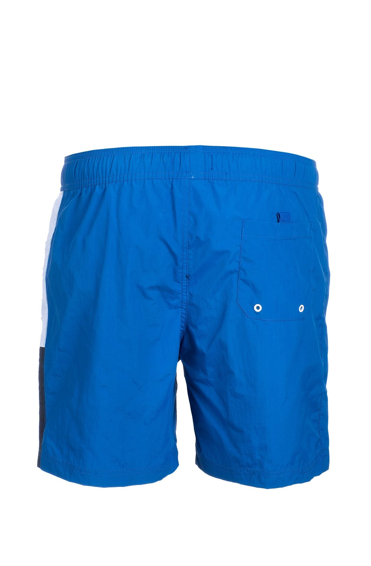 Marina Militare,Royal Blue Swimming Shorts With Patchwork