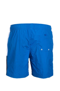 Marina Militare,Royal Blue Swimming Shorts With Patchwork