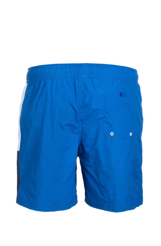 Marina Militare,Royal Blue Swimming Shorts With Patchwork