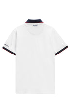 Load image into Gallery viewer, Marina Militare, White And Navy Polo Shirt In Cotton Piquet
