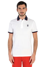 Load image into Gallery viewer, Marina Militare, White And Navy Polo Shirt In Cotton Piquet
