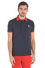 Load image into Gallery viewer, Marina Militare, Navy And Red  Polo Shirt In Cotton Piquet

