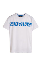 Load image into Gallery viewer, Marina Militare, Pure Cotton White  T-Shirt With Frontal Print

