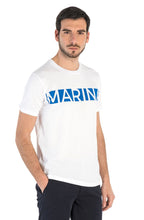 Load image into Gallery viewer, Marina Militare, Pure Cotton White  T-Shirt With Frontal Print
