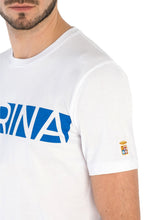 Load image into Gallery viewer, Marina Militare, Pure Cotton White  T-Shirt With Frontal Print
