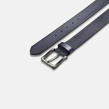 Load image into Gallery viewer, Lerros, Navy Belt  In Embossed Buffalo Leather
