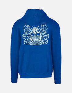 Aquascutum, Vertical Logo Royal Blue Hoodie