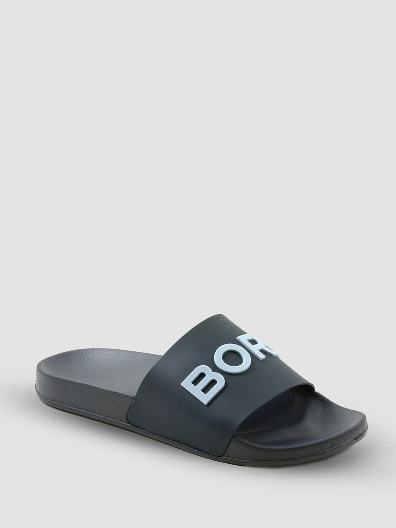 Bjorn Borg, Navy Slide Slippers With Name