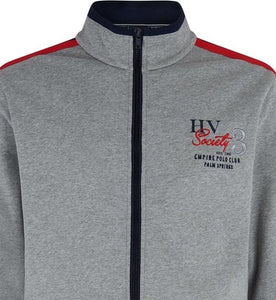Hv Society, Grey Cardigan With Red Contrasting