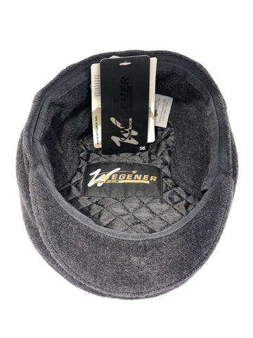 Wegener ,Grey Anthracite Flat Winter Cap with Ear Flaps