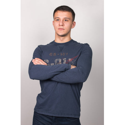 Aeronautica Militare,Long Sleeve T-shirt dedicated to the G-91 Y Yankee plane