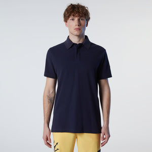 North Sails By Maserati, Navy Blue Technical Pique Polo Shirt