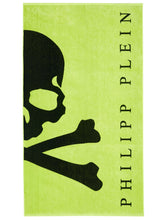 Load image into Gallery viewer, Philipp Plein, Towel Black And Phosphorus Big Logo
