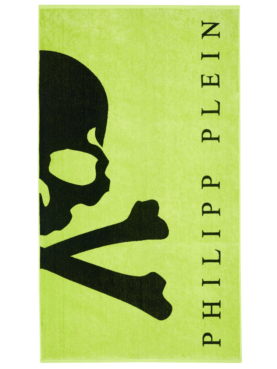 Philipp Plein, Towel Black And Phosphorus Big Logo