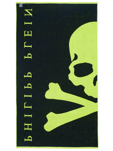 Philipp Plein, Towel Black And Phosphorus Big Logo
