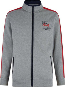 Hv Society, Grey Cardigan With Red Contrasting